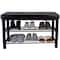 Simplify Black Entryway Bench with Shoe Storage